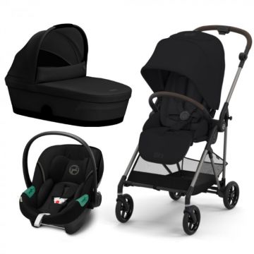 Carucior Cybex Melio B 3 in 1 Moon Black