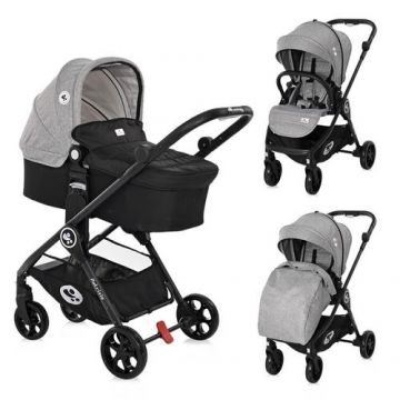 Carucior Lorelli Set Patrizia, cos landou individual inclus, 0-15 kg, 0-3 ani (Gri)