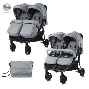 Carucior pentru gemeni Duo, Cool Grey