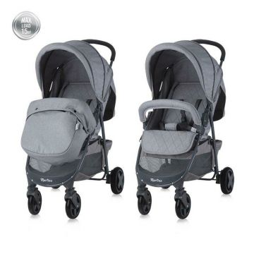 Carucior sport Lorelli Martina, cu husa de picioare, Cool Grey