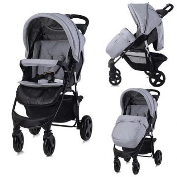 Carucior sport Lorelli Olivia, cu husa de picioare, Cool Grey