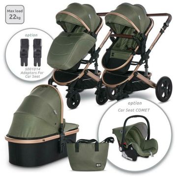 Carucior transformabil, Boston, pana la 22 kg, Loden Green Summer