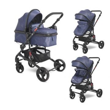 Carucior transformabil Lorelli Alba Classic, 0-15 kg, 0-3 ani (Albastru)