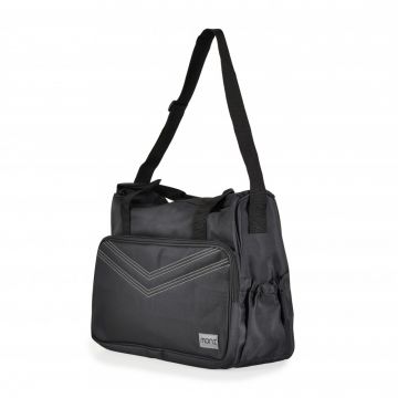 Set 5 piese cu Geanta multifunctionala pentru mamici Cangaroo Mama Bag Stella Black compartimente practice,cu maner reglabil,husa termoizolanta pentru biberon,salteluta, gentuta suzete si geanta scutece