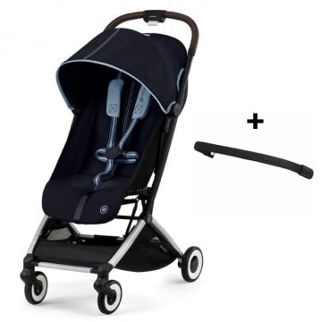 Pachet Carucior Cybex Orfeo si Bara de Protectie Silver Ocean Blue