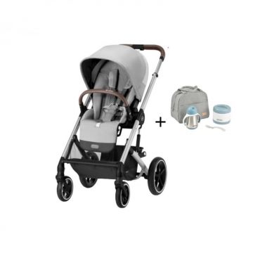 Pachet PROMO Carucior Cybex Balios S Lux Silver Lava Grey + Set Travel