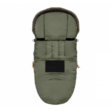 Sac de dormit impermeabil de iarna din plus cu umplutura fleece pentru carucior 105x48cm Khaki