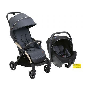 Carucior 2 in 1 Chicco Goody X Plus Kory ISize Plus Air, DarkShadow (Negru), 0luni+