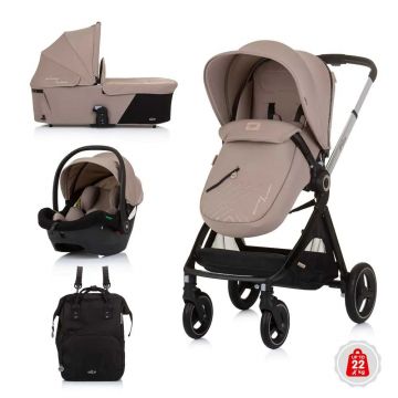 Carucior combinat 3 in 1 Chipolino Elite 2024 Makadamia