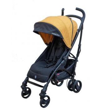 Carucior Nikidom Dual Drive, Greutate maxima 22 kg (Negru/Galben)