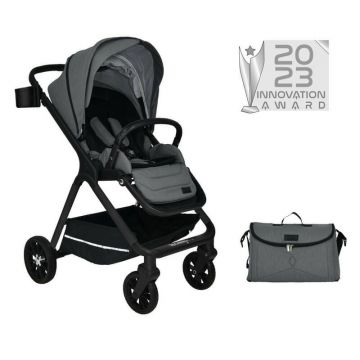 Carucior sport, Bebe Stars, Nammas, De la nastere pana la 22 Kg, Reversibil, Cadru aluminiu, Maner reglabil in 3 pozitii, Spatar inclinabil in 3 pozitii, Cos depozitare, Cu acoperitoare picioare, suport pahar si geanta, EN 1888-1,2:2018, EN