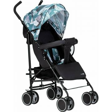 Carucior sport, FreeOn, Simple, Cu copertina, Cu cos pentru cumparaturi, Pana la 15 kg, 6 luni+, Conform cu standardul european EN 1888-1:2018, Negru/Verde