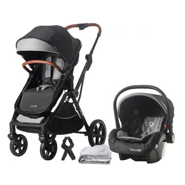 Carucior transformabil 3 in 1, Coccolle Amani, Diamond Black