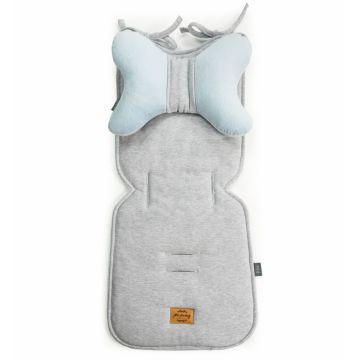 Set salteluta si pernuta pentru carucior Floo for Baby Pad Blue