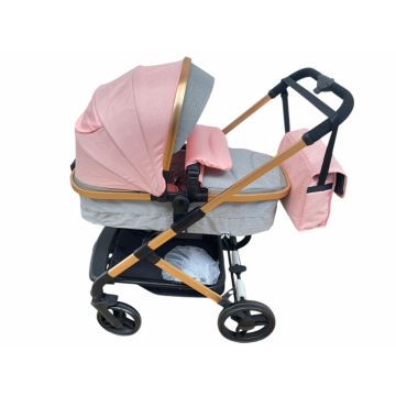 Carucior 2 in 1 transformabil landou-sport, 608 Roz - Gri