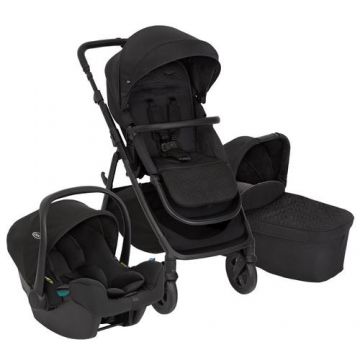 Carucior 3 in 1 Graco Near2Me DLX  Midnight, 0 - 36 luni