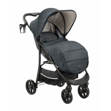 Carucior modular 3in1 KikkaBoo Selina DarkGrey 2024,Scaun sport reversibil,Landou,Scaun auto omologat R129 I-Size,Copertina reglabila,Roti pivotante,Suport picioare,Bara de protectie detasabila,Geanta si Huse picioare incluse