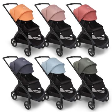 Carucior Bugaboo personalizat Dragonfly Black Midnight Black