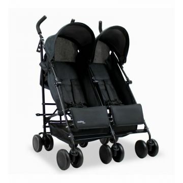 Carucior gemeni, Asalvo, River, Pliabil, Pana la 15 kg fiecare, Cu cadru din otel, Spatar reglabil in 3 pozitii, Suport de picioare reglabil, Roti pivotante, Cu 2 cosuri depozitare, 0 luni+, Black Carucior gemeni, Asalvo, River, Pliabil, Pana la 15 kg fiecare, Cu cadru din otel, Spatar reglabil in 3 pozitii, Suport de picioare reglabil, Roti pivotante, Cu 2 cosuri depozitare, 0 luni+, Black