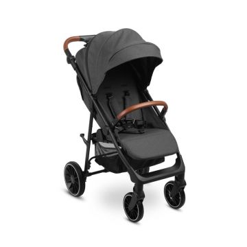 Carucior sport, Caretero, Elma, Pliabil, De la nastere, Pana la 22 kg, Capotina extensibila, Spatar, maner si suport picioare reglabile, Cos depozitare, Cu accesorii, 0-48 luni, Gri