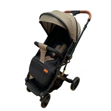 Carucior sport, cu maner reversibil, suspensii pe cadru, pliabil si troler, C1 Crem