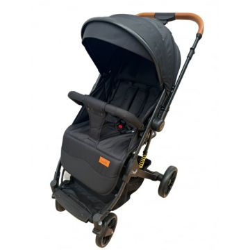 Carucior sport, cu maner reversibil, suspensii pe cadru, pliabil si troler, C1 Negru