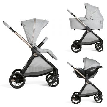 Carucior copii 3 in 1 Chicco Bellagio, Lunar Rock (gri deschis), 0luni+