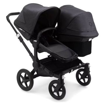 Carucior dublu Bugaboo Donkey 3 Duo Mineral Black Washed Black