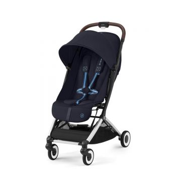 Carucior sport Cybex Gold Orfeo Dark Blue cu cadru argintiu