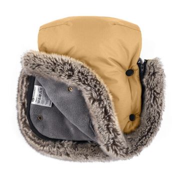 Manusi pentru carucior PetiteMars Furry cu blanita detasabila impermeabile Elegant Caramel Manusi pentru carucior PetiteMars Furry cu blanita detasabila impermeabile Elegant Caramel