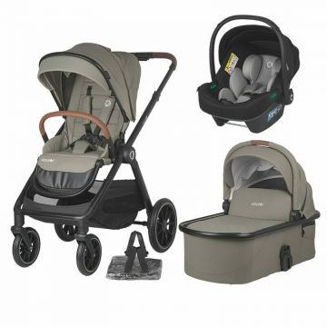 Sistem modular 3in1 Coccolle Aspen Sang beige + Scoica auto Coccolle Knox Greystone