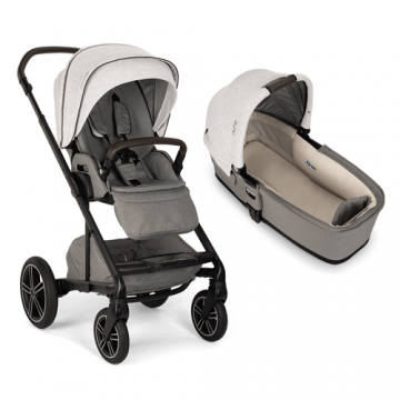 Carucior 2 in 1 Nuna Mixx Next colectia Mineral, 0 - 22 kg, landou inclus, Gri