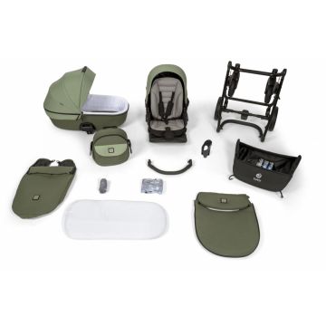 Carucior 2 in 1 Tutis Uno 5+ Cheteau grey 005 sezut reversibil, spatar reglabil, roti cu blocare, bara detasabila, accesorii incluse