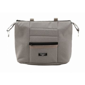 Carucior 3 in 1 Adamex Rimini Alu tip Collection Linen  EcoLeather camel beige cu scaun iSize, parte sport reglabila pana la orizontala, cadru cu suspensii, landou cu suport de cap reglabil pe inaltime