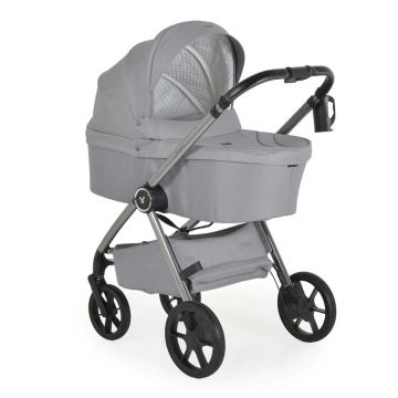 Carucior 3 in 1 cu landou si scoica auto I-Size (40-87 cm) Cangaroo Unique 2025 Cloud Silver