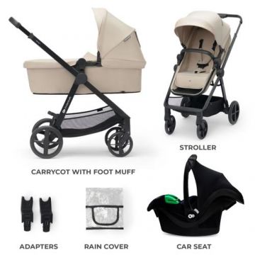 Carucior 3in1 KINDERKRAFT NEWLY, 0 - 22kg, Bej