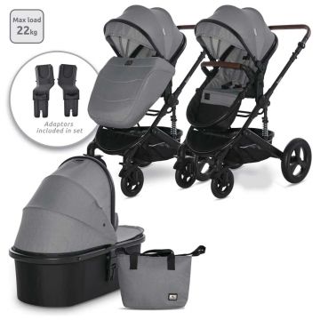 Carucior combinat 2 in 1 Lorelli Premium Boston Dophin Grey