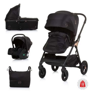Carucior combinat 3 in 1 Chipolino Infinity 2024 Obsidian