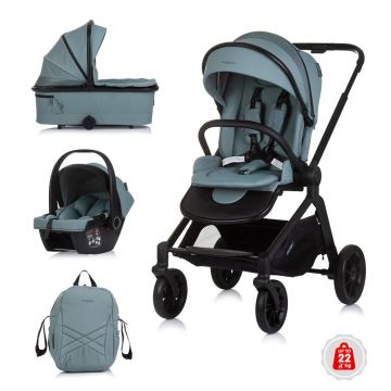 Carucior combinat 3 in 1 cu landou si scoica auto I Size (40-85 cm) Chipolino Magnum 2025 Basil