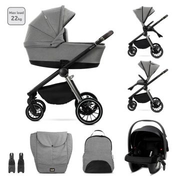 Carucior combinat 3 in 1 Lorelli Bianca Gri