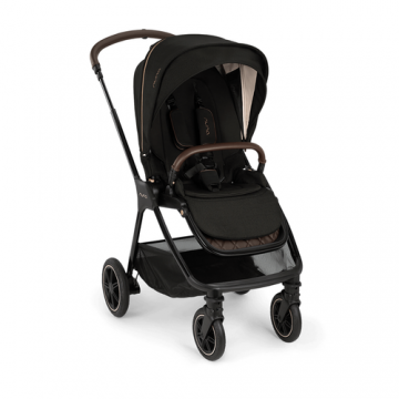 Carucior compact Nuna TRIV next colectia Riveted,  0 - 22kg, Negru/Maro