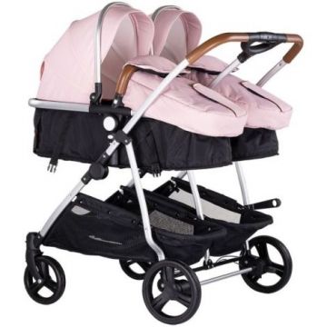 Carucior gemeni Chipolino Duo Smart 2 in 1 pink marshmallow