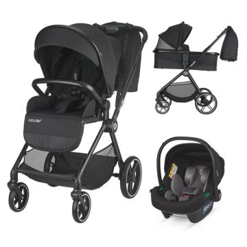 Carucior modular 3 in 1, Coccolle Lissia Anthracite si scoica auto Isize Knox Anthracite
