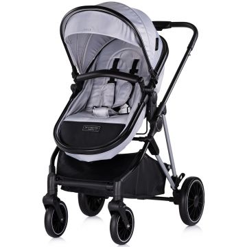 Carucior pentru copii Chipolino Aura 2 in 1 cloud cu suspensii, spatar reglabil, sezut reversibil, accesorii incluse, greutate maxim admisa 22 kg