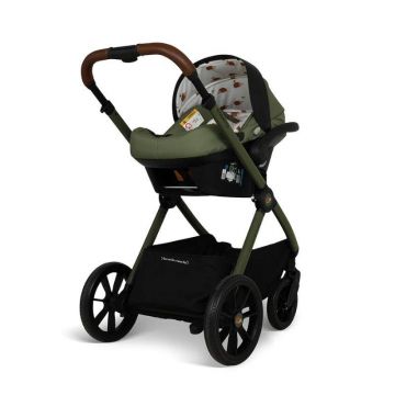 Carucior pentru copii Cosatto Giggle 4 Hoglet 3 in 1 cu sezut reversibil, sasiu din aluminiu, suspensie, bara detasabila, maner telescopic, greutate admisa 25 kg