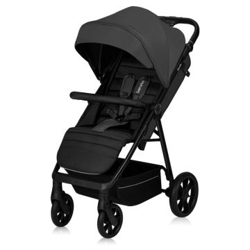 Carucior sport, Lionelo, Mira, Maner reglabil in 5 pozitii, Spatar si suport de picioare reglabile, Plasa de tantari si suport biberon incluse, Pana la 22 kg, 6 luni+, Conform cu EN1888-1, EN1888-2, Testare SGS, Gri