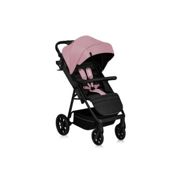 Carucior sport, Lionelo, Mira, Maner reglabil in 5 pozitii, Spatar si suport de picioare reglabile, Plasa de tantari si suport biberon incluse, Pana la 22 kg, 6 luni+, Conform cu EN1888-1, EN1888-2, Testare SGS, Roz