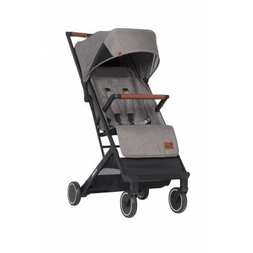 Carucior sport pliabil cu o singura mana Dual Fold, Cadru din aluminiu ultra usor 6,3 kg, spatar reglabil in pozitie somn, cu husa de picioruse si pelerina de ploaie incluse, Colibro Novel Linen