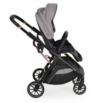 Carucior transformabil 2in1 cu sezut reversibil,pana la 4 ani sau 22kg,spatar reglabil,capotina XXL cu 4 sectiuni,pliere compacta cu unitatea scaunului,roti rezistente,husa picioare si geanta incluse Moni Bingo Steel