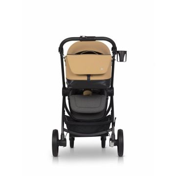Geanta multifunctionala pentru mamici Euro Cart, compatibila carucioarelor Corso si Crox, cu un compartiment si buzunare, impermeabila si complet rigida, dimensiune 44 x 27 x 14 cm, Camel
